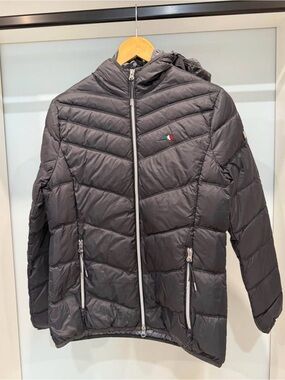 Women’s Equiline Black Quilted Hooded Puffer Jacket